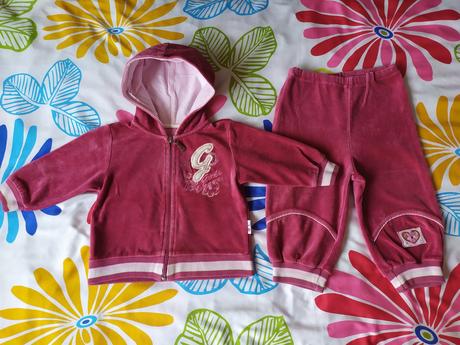 Zamatová tepláková súprava -tepláky+mikina veľ. 80, 80