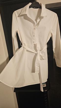 Dlhá bavlnená košeľa, polo šaty, s