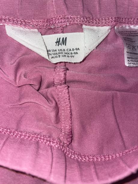 2x legínky krátke, h&m,134