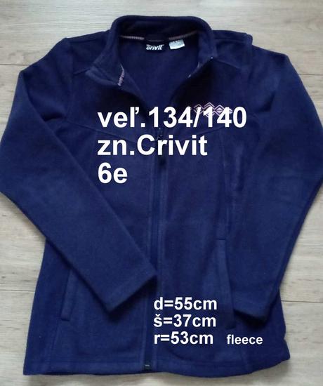 Dievčenská mikina, veĺ.134/140, zn.crivit, crivit,134