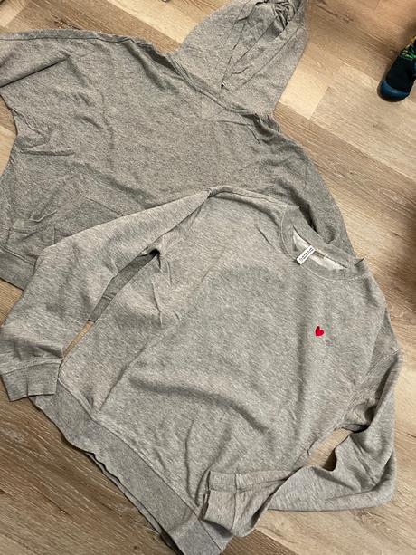 2x teplakova mikina, h&m,s