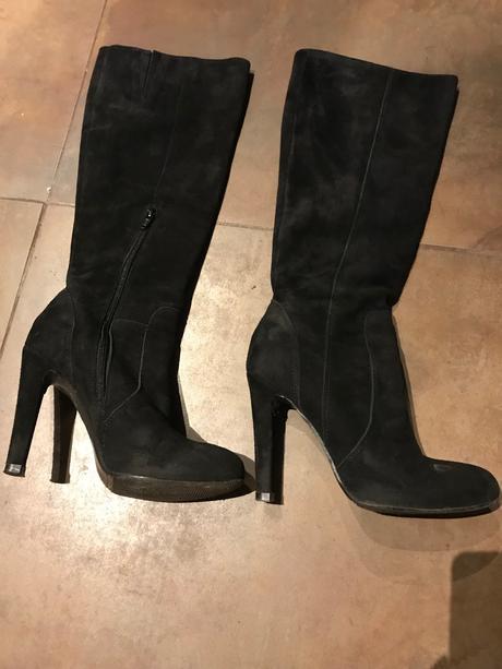 Čižmy brúsená koža, 36