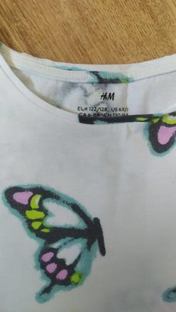 Tricko s motylikmi, h&m,122