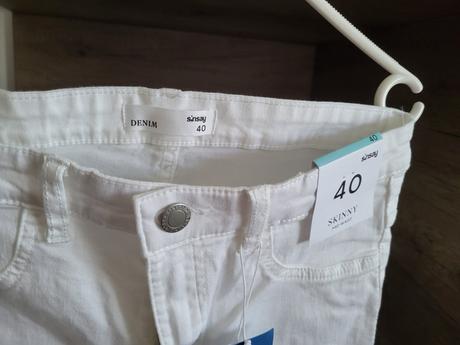 Biele nohavice 40 sinsay, sinsay,40 / l