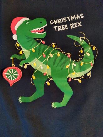 Vianočná mikina s dinosaurom, alive,128