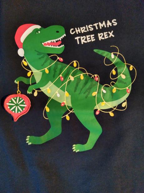 Vianočná mikina s dinosaurom, alive,128