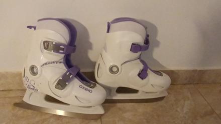 Dievčenské ľadové korčule oxelo (nastaviteľné 34-3, 34