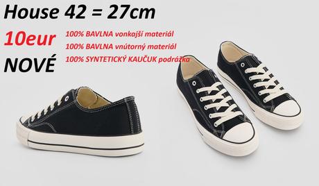 Tenisky reserved, cropp, house, starter, hm, reebok,42