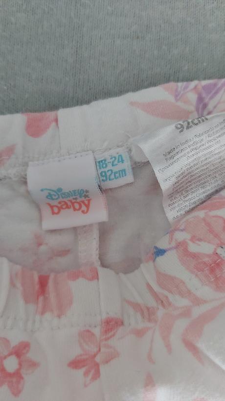 Legíny biele s ružovými kvetmi minnie 92, disney,92