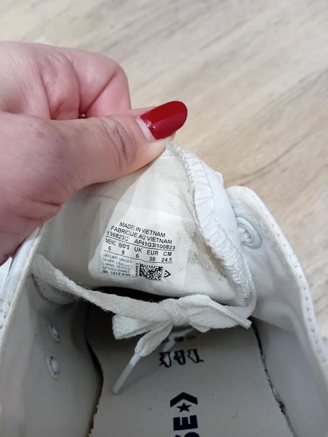 Biele kožené converse tenisky, converse,39