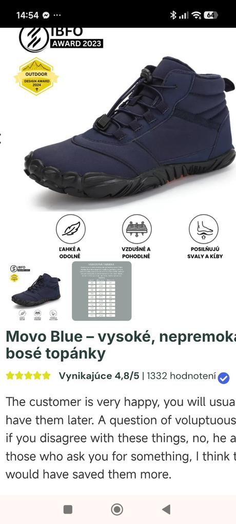 Štýl barefoot nepremokavé zimné, 36 / 37