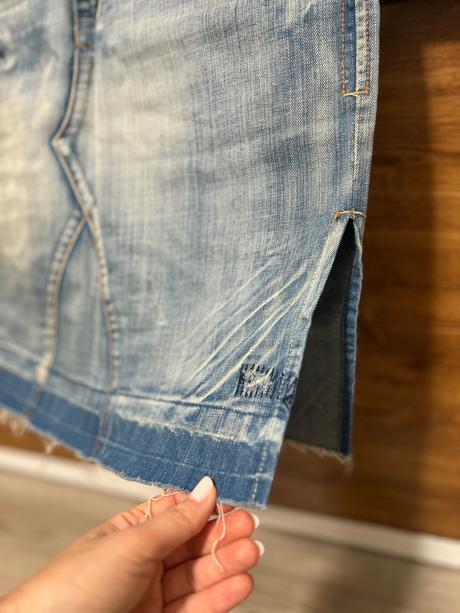 Riflová sukňa s aplikáciami, broadway,s