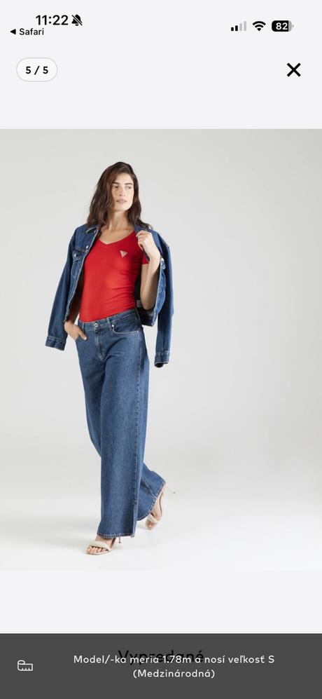 Guess original tričko raz oblečené, guess,s
