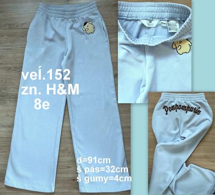 Široké tepláky veĺ.152, zn.h&mxsanrio(pompompurin), h&m,152
