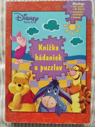 Macko puf - knižka s nálepkami a puzzle, 