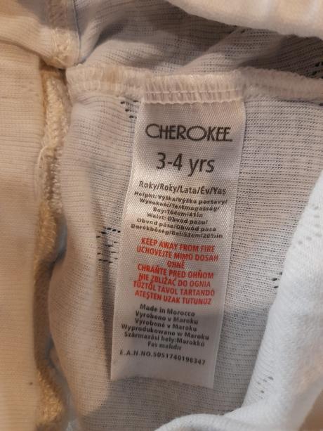 Tenké pyžamkové nohavice, cherokee,104