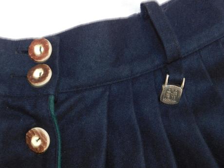 Luxusna trachten vlnena sukna/kroj,navy farby, 36