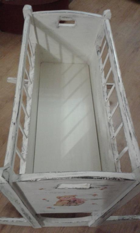 Koliska drevená vintage štýl + stolička ako darček, šírka (cm): 45,dĺžka (cm): 90