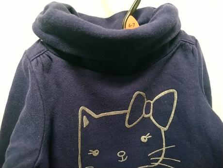 Detská mikina s rolákovým golierom, hello mačička, 98