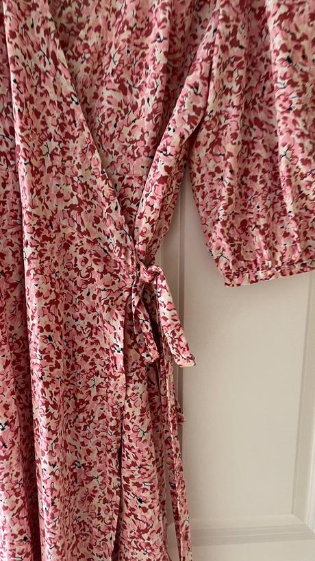 Ružové kvetované zavinovacie šaty, only, m/38, only,m