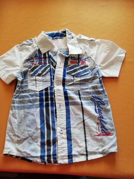 Chlapčenská košeľa č.134 krátky rukáv, 134