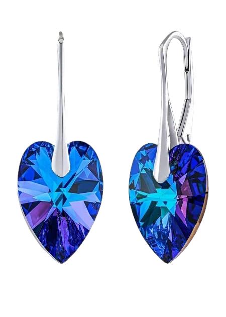 Náušnice srdiečka 14mm, swarovski