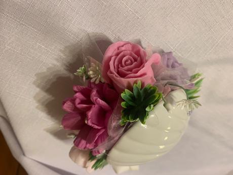 Mydlova kytica v mušli, 