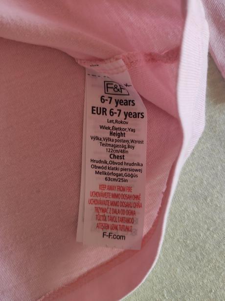 Tričko s dlhým rukávom č. 122, f&f,122