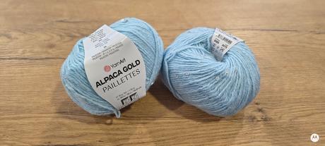 Yarnart alpaca gold paillettes - 9305 - svetlomod, 