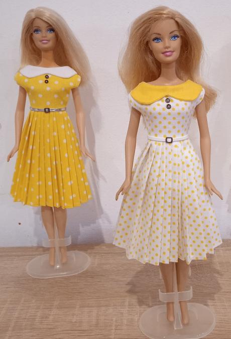 Plisovane šaty pre barbie, 