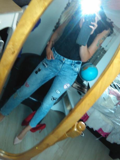 Čierna blúzka s mašlou , h&m,s