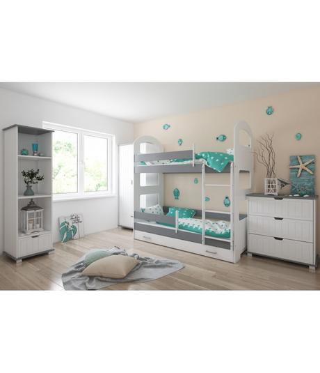 Poschodová posteľ+matrace,rôzne veľkosti, šírka (cm): 80,dĺžka (cm): 160