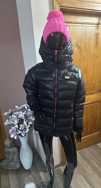 Prešívaná vetrovka s neónovou ružovou zn. uncs, l / m