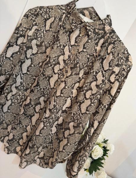 H&m štýlová blúzka s hadím vzorom, h&m,34