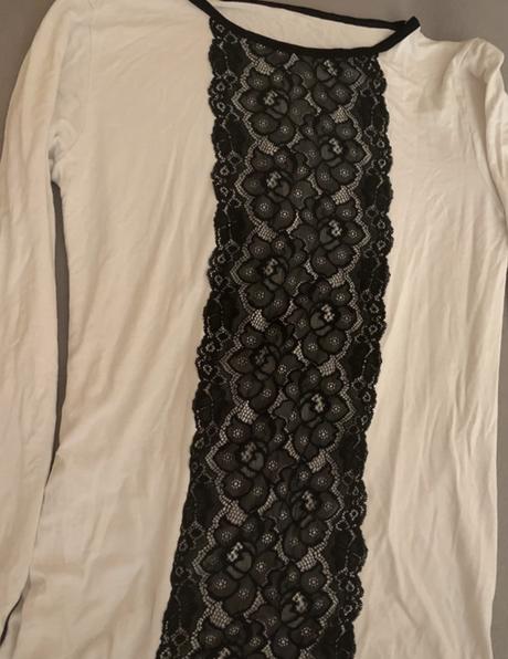 Biele tricko s cipkou, xl