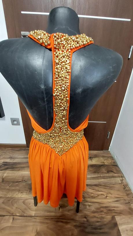 Oranzove saty asos petite, s