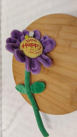 Plyšová kvetina s včielkou, 35 cm, 