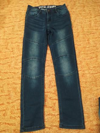 Rifle 152 elastické s poštou, denim,152