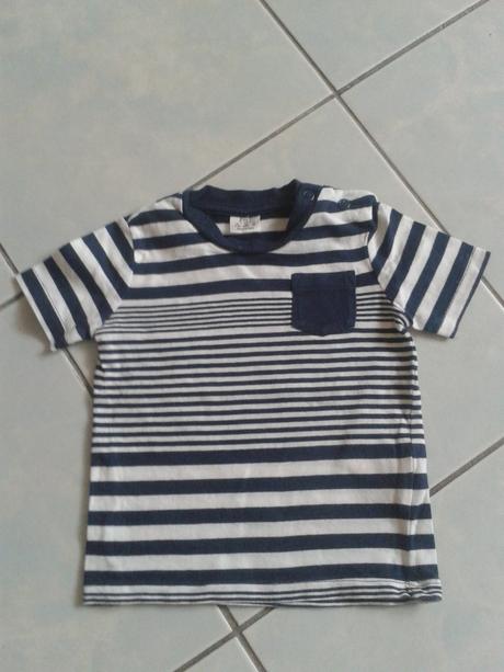 Pasikave tricko tmavomodro-biele, 74, f&f,74