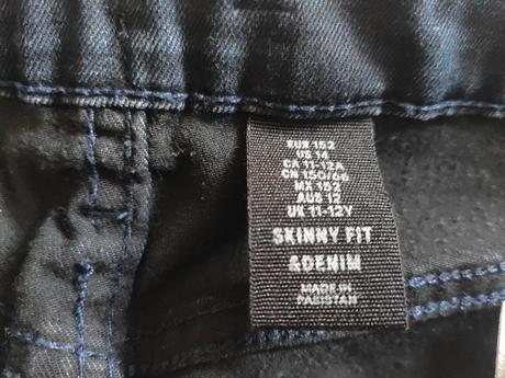 Rifle tmavomodré chalanske, h&m,152