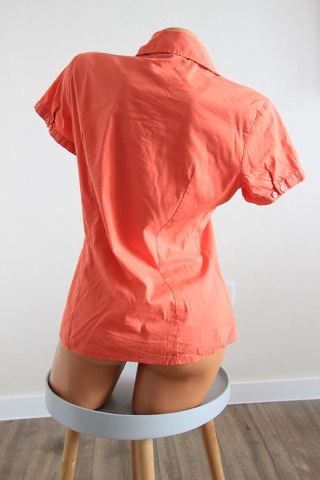 Oranžová bavlnená košeľa, comma, m, m