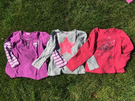 Tričká 3ks, h&m,116