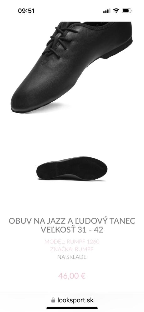 Tanecne topanky zn. rumpf na folklor/jazz, 32