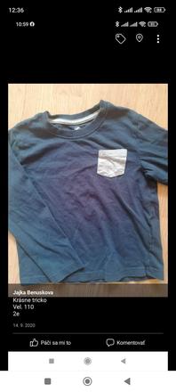 4x tričko dlhý rukáv, 110