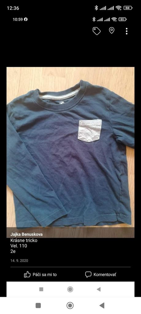 4x tričko dlhý rukáv, 110