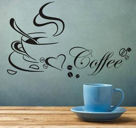 Nálepka na stenu coffee (káva),