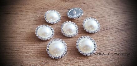 Ozdobý perličkový gombík - 23 mm, 