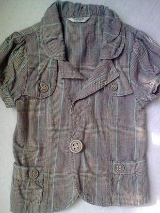 Kárované sako/bolerko 8-10 rokov, 140
