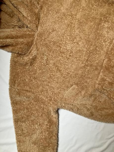 Dámska hnedá huňatá teplá mikina teddy, 