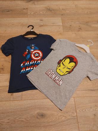 Tričká h&m  captan amerika a iron, h&m,128